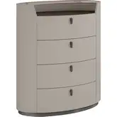 Madrid Chest in Grey Finish & Brown Metal Lacquer